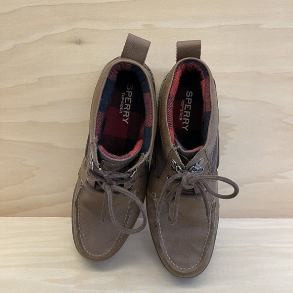 Sperry Top-Sider Mens Leather Leeward Lug Chukka Boots Brown STS15913 Sz 12